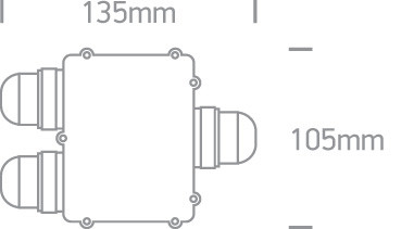 0800A Connection Box IP67 IN / 2 OUT