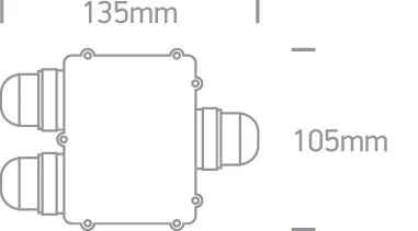 0800A Connection Box IP67 IN / 2 OUT