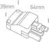 0904MA 4PIN Male Connector 30cm kábel