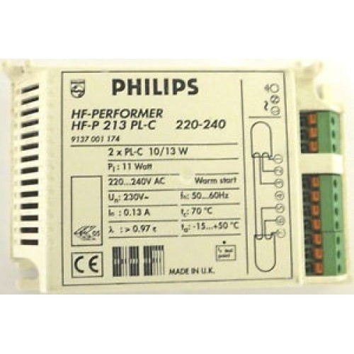 PHILIPS HF-P 213 PL-C 2X10-13W KOMPAKT ELEKTRONIKUS ELŐTÉT