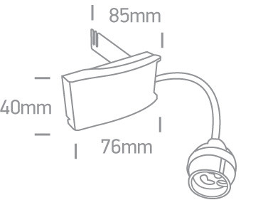 0950 GB GU10 LAMPHOLDER + LOOP csatlakozó