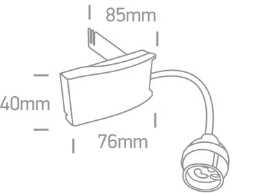0950 GB GU10 LAMPHOLDER + LOOP csatlakozó