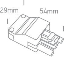 0983m 3pin Male Connector 30cm kábel