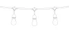 0994 / B Black String Lights IP44 8,5m 15x E27 60W