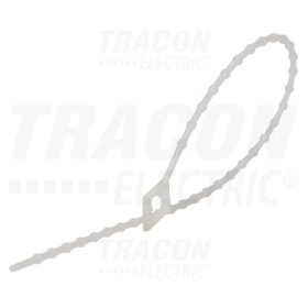   Tracon Gyöngyös nyitható kábelkötegelő, natúr 100×1,2mm, D=3-25mm, PA6.6