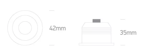 10103b / b / c fekete COB LED CW 1W / 3W 350MA / 700MA