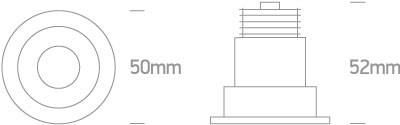 10103E / B / BS / W Black / Brass LED 3W WW 350MA Sötét Light