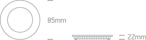10103FA / W / W fehér LED 3W WW IP40 230V