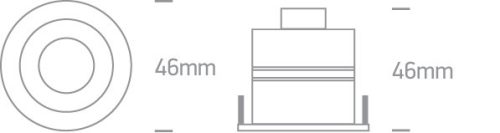 10103p / al / d ALU LED DL 3W 700MA IP65