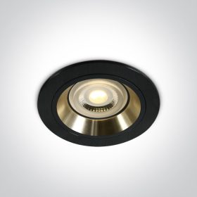 10105Alg / b / gl Black Gu10 50W arany reflektor