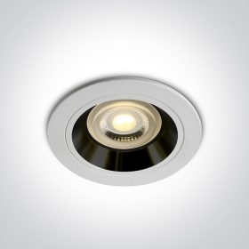 10105Alg / w / b fehér GU10 50W fekete reflektor