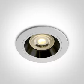 10105Alg / w / b fehér GU10 50W fekete reflektor