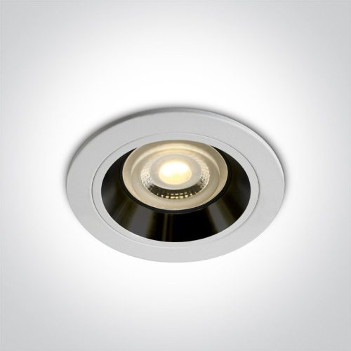 10105Alg / w / b fehér GU10 50W fekete reflektor