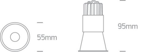 10105FD / W / W fehér LED 5W WW 24DEG IP20 230V sötét fény