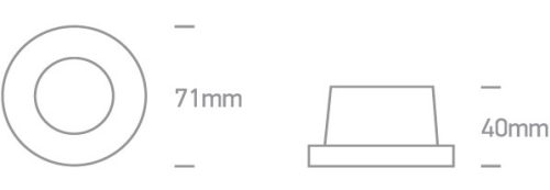 10105H / b fekete gu10 10w sötét fény