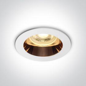 10105m / w / cu fehér gu10 10w réz reflektor sötét fény