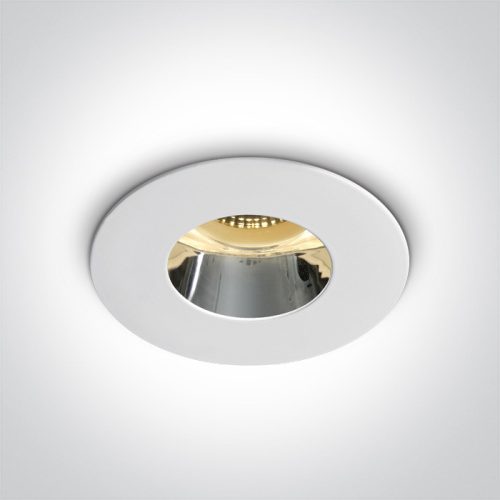 10105md / w / c fehér gu10 10W króm reflektor sötét fény