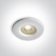 10105R1p / w White Prismatic GU10 50W IP65