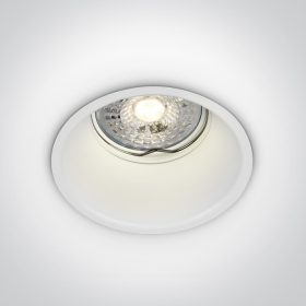 10105TG / W WHITE GU10 50W SEMI TRIMLESS