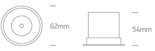 10106dc / b / w Fekete LED 6W WW IP20 36deg 350mA sötét fény