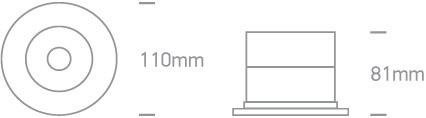 10106V / W / W fehér LED 6W WW 25DEG IP65 100-240V