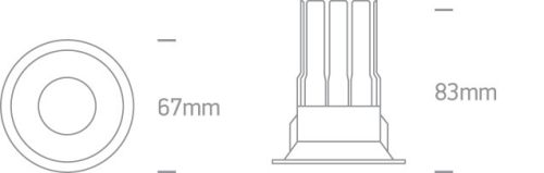 10107dc / b / w fekete LED 7W WW IP20 50deg 230V sötét fény
