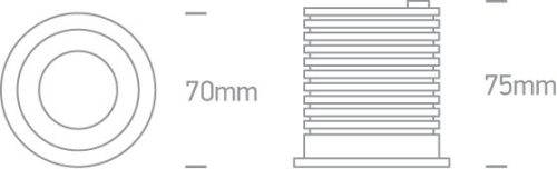 10107H / W / C fehér COB LED 7W CW Sötét Light 36DEG IP65 700MA