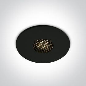   10107HC / B / W Fekete COB LED 7W WW Honeycomb 36DEG IP54 700MA Sötét Light