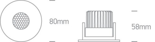 10107HC / W / W fehér COB LED 7W WW Honeycomb 36DEG IP54 700MA Sötét Light