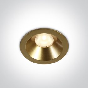   10108D / BS / W sárgaréz LED 8W WW 36DEG IP20 230V sötét fény