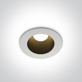   10108ED / W / B / W Fehér LED 8W WW IP20 230V Sötét Light Black Reflektor