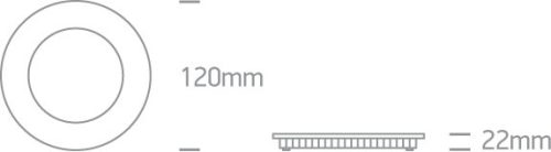 10108FA / B / W Fekete LED 8W WW IP40 230V