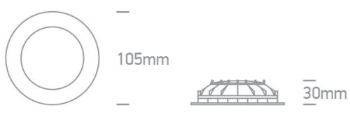 10108FD / W / W fehér sötét fény LED 8W WW IP20 230V
