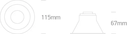 10110TD / W / W fehér LED 10W IP54 WW 230V sötét fény