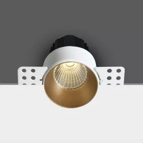   10112BTR / BS / W Sárgaréz COB LED 12W WW 40DEG 700MA 2 lépéses trimless sötét fény