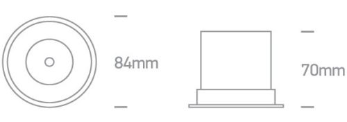 10112DC / w fehér LED 12W WW IP20 36DEG 700MA sötét fény