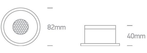 10112DH / w / w fehér LED 12W WW IP20 36DEG 700MA Sötét Light Honeycomb