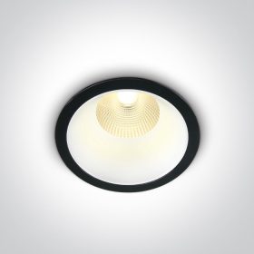   10112L / B / W Fekete COB LED 12W WW 700MA 40DEG sötét fény reflektor nélkül