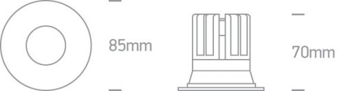 10112R / B / W Fekete COB LED 12W WW 700MA 50DEG Sötét Light