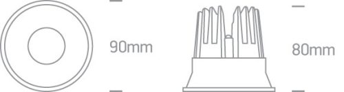 10112td / b / c fekete LED 12W 20DEG CW IP20 230V sötét fény