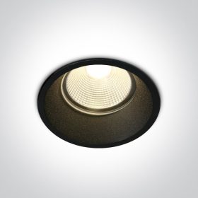   10112TP / B / W Fekete COB LED 12W WW 700MA 38DEG IP44 Semitrezless