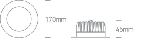 10118b / w / c fehér LED 18W IP54 CW 100-240V