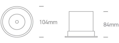 10118DC / B / W Fekete LED 18W WW IP20 36DEG 500MA Sötét Light