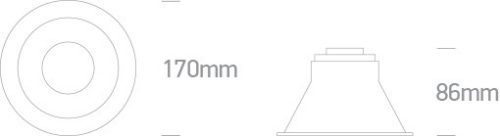 10118TD / W / W fehér LED 18W IP54 WW 230V sötét fény