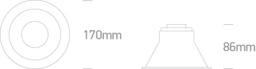 10118TD / W / W fehér LED 18W IP54 WW 230V sötét fény