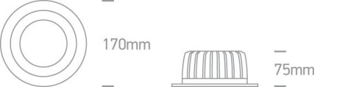 10120CA / W fehér LED 20W WW IP20 60deg 230V