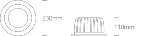 10130CA / W / W fehér LED 30W WW IP20 60deg 230V