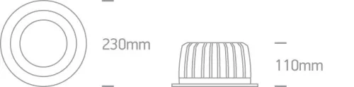 10130CA / W / W fehér LED 30W WW IP20 60deg 230V