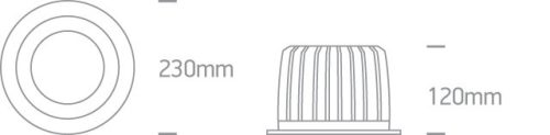 10160CA / W / C fehér LED 60W CW IP20 60deg 230V