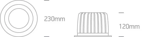 10160CA / W / C fehér LED 60W CW IP20 60deg 230V